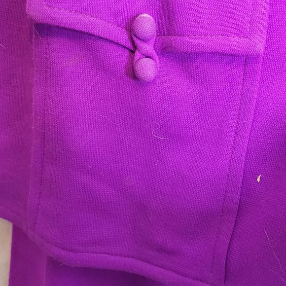 Purple Polyester Pants Suit Vest 2 Piece Sir Gal Norben No Size Tag Approx Small - Picture 5 of 16